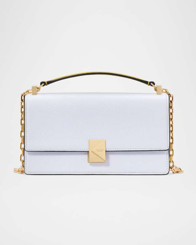 deco mini colorblock pebbled leather chain crossbody bag